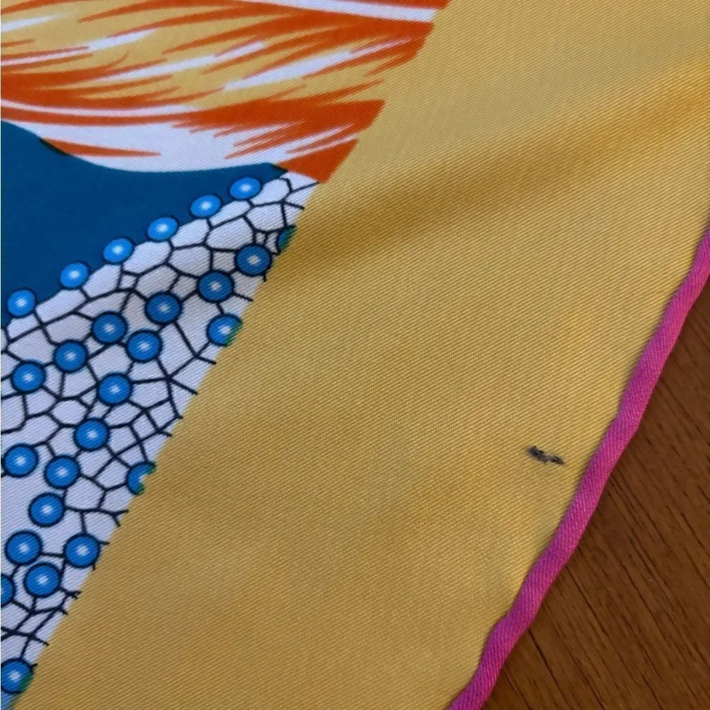 Vintage Silk Huge Brazil Scarf 53”